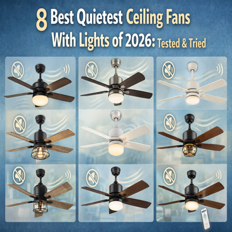 8 Best Quietest Ceiling Fans With Lights of 2026: Tested & Tried